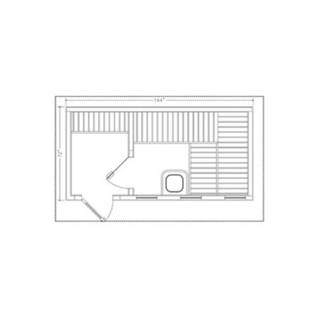 6' x 12' Euro Sauna w/Changing Room